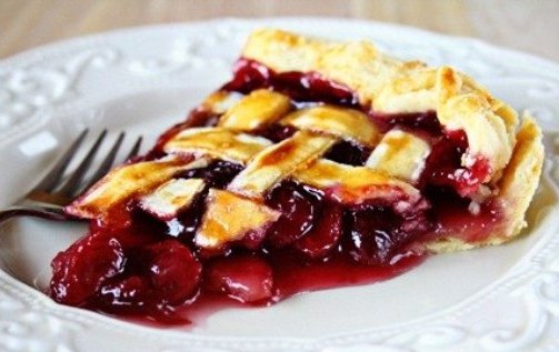 песочный пирог с вишней